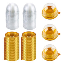 100 PCS Clear Plastic  Cupcake Box Round Cupcake Mooncake Dessert Container Box Cookies Muffins Dome Box