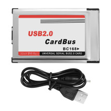 Adaptador de CartãO PCMCIA para USB 2.0 CardBus Dupla 2 Portas 480M para Computador PortáTil PC