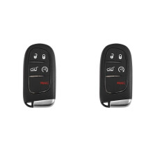 2X Car Key Fob Keyless Entry Remote GQ4-54T 433MHz ID4A Chip for Cherokee 2014-2020 5 Buttons 68141580AA 68141580AB