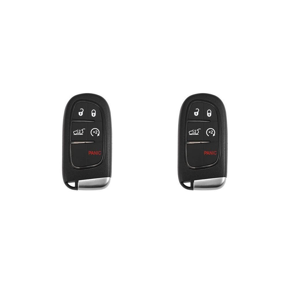 2X Car Key Fob Keyless Entry Remote Gq4-54T 433Mhz Id4a Chip For Cherokee 2014-2020 5 Buttons 68141580Aa 68141580Ab 4712575441466