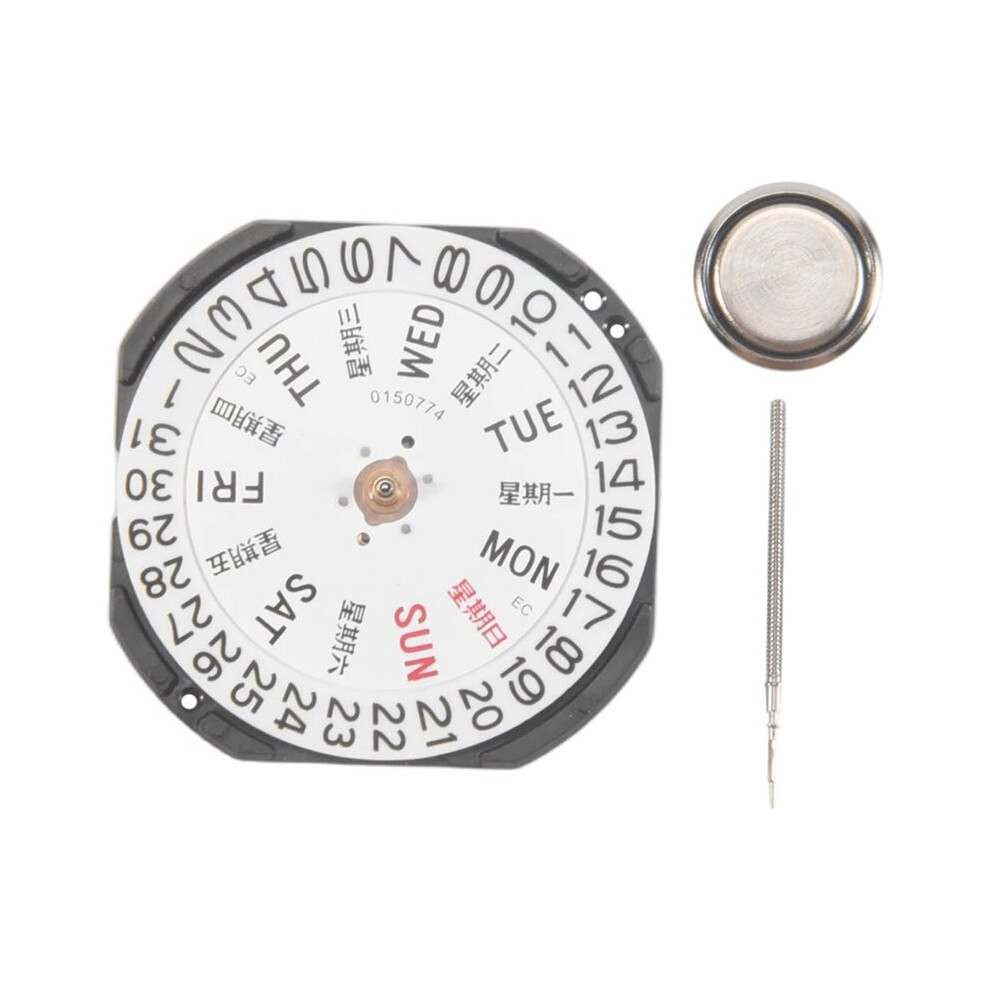 Watch Movement For Japanese Vx43e Movement Vx43 Three-Pin Double Calendar Window Quartz Movement With Battery 6031515066810
