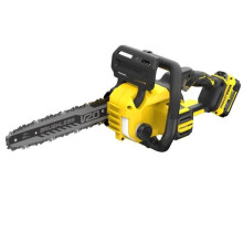 Motosserra elétrica sem fio + bateria 4Ah + carregador - Stanley Fatmax - Sem escova - SFMCCS730M1-QW - 18V - 30cm