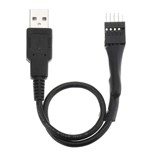 9 Pines Macho una USB Externo una Macho PC Placa Base Cable de ExtensióN de Datos Internos 20Cm 2