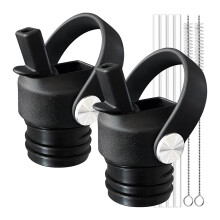 2 StüCke Flexibler Griff Top Strohdeckel für Flask 18 21 24 Oz, für Einfachen, Modernen und Den Ersatz der Meisten Wasserflaschenkappen