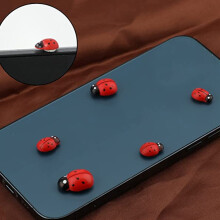DIY Wooden Ladybug Stickers 100pcs Self Adhesive Mini Wall Decor for Kids Room