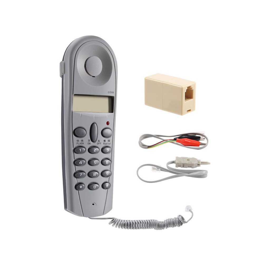 Telephone Phone Butt Test Tester Lineman Tool Network Cable Set Device C019 Check For Telephone Fault Grey White 6033241088371