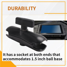 15CM Length Aluminium Alloy Double Socket Arm for RAM with 1.5 Inch Base Mount Motorcycle Camera Extension Arm