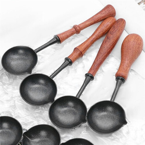 D Lacquer Seal Non Stick Spoon Sealing Wax Spoon Stamp Seal Heating Lacquer Wax Tool 1