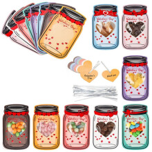 48 PeçAs Feliz Dia Dos Namorados Sacos de Presente de Doces Garrafa Deriva CartãO de Festa de Casamento DIY DecoraçãO de Embalagem de Biscoitos de