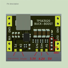 XL63020 TPS63020 Bateria Litowa USB Automatyczny Moduł Boost Buck Step Down Moduł Mikrokontrolera Niskie Tętnienia 4,2 V