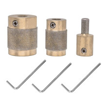 1 3/4 1/4 Zoll Buntglas-Diamantschleifer-Bit-Werkzeuge, 3 Größen, Buntglas-Schleifbits mit Messingkern