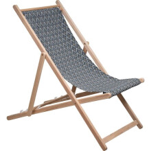 Privatgarten - Jacquard-Chilienne mit Rautenmuster - abnehmbare Leinwand.