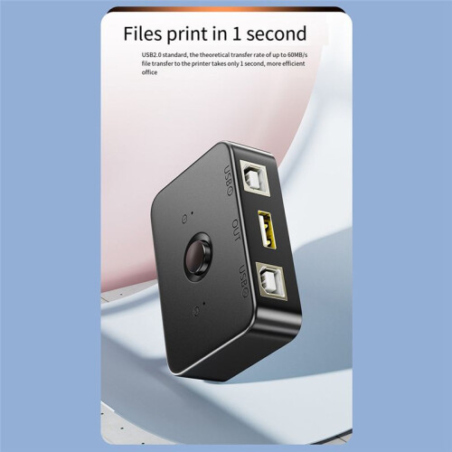 USB Printer Sharer Device 2  USB2.0 Selector Printer Sharing Peripheral for Printer USB Splitter Sharing Printer 2
