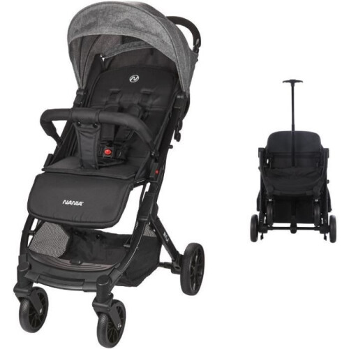 NANIA - Compact stroller - MYLA - 4 wheels - Black
