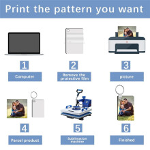 240Pcs Sublimation Keychain Blanks Double Sides Include 80  Sublimation Keychains Blank with 160 Rings and Clips