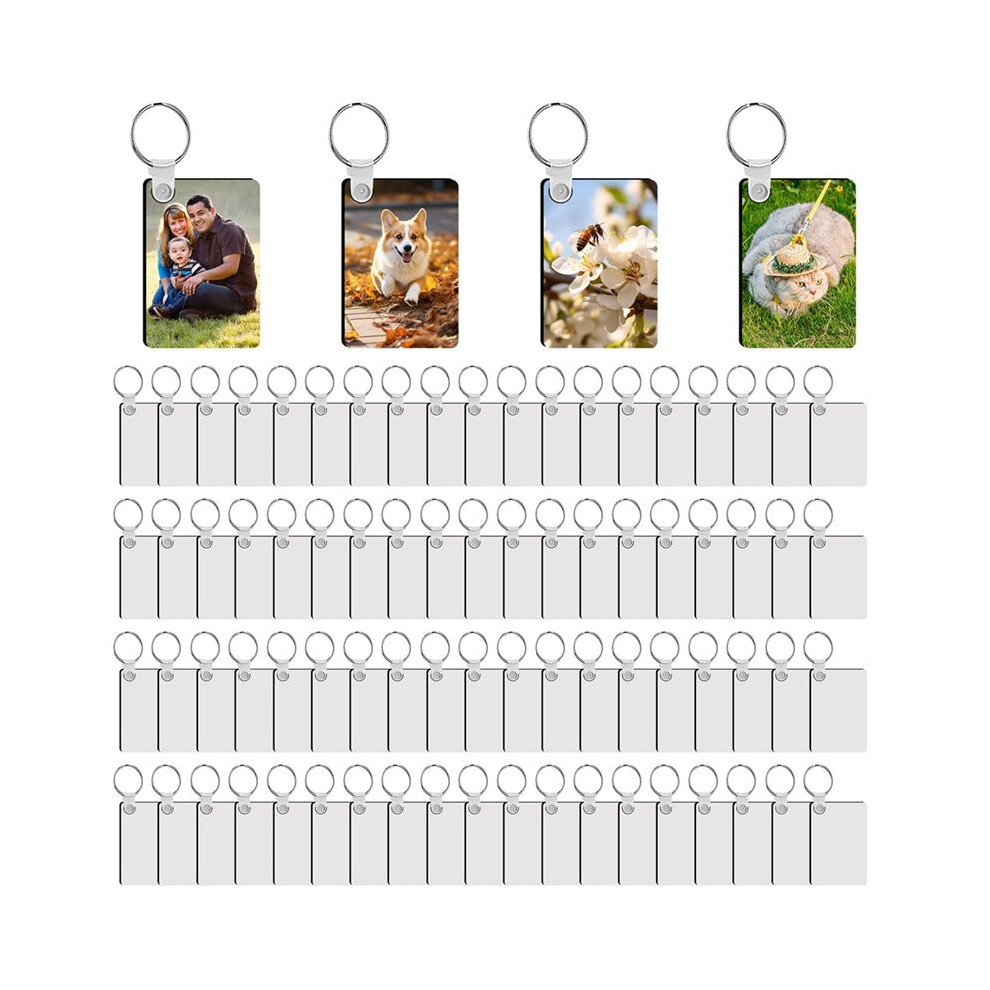 240Pcs Sublimation Keychain Blanks Double Sides Include 80 Sublimation Keychains Blank With 160 Rings And Clips 6031577655717