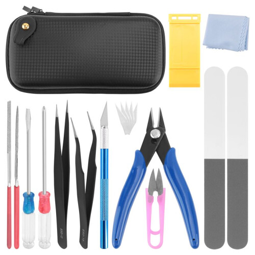 15 PCS Model Tools Kit Modeler Basic Tools Hobby Building Tools Kit for Buildings Cars Airplanes Model Assemble