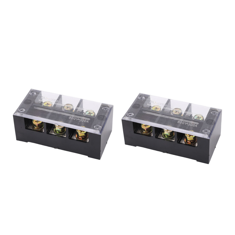 Sturdy 3 Position Circuit Terminal Block 100A 600V For Large Currents 5071372318555