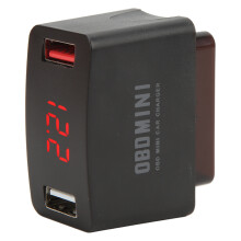 OBD2-Autoladegerät mit USB- und Typ-C-Doppelanschlüssen, 24-Stunden-Parküberwachung mit ACC-Modus-Schalter und intelligenter