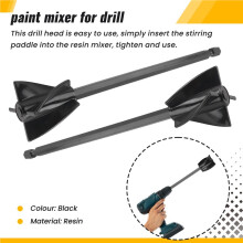 Resin Mixer Paddles, Epoxy Mixer Attachment for Powerful Mixing, Reusable Paint Mixer, Paint Stirrer Drill Attachment A