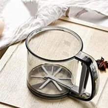 Flour Sifter for Baking, Flour Sifter, Fine Mesh with Hand Press Design, Portable Manual Sifter for Baking, Flour