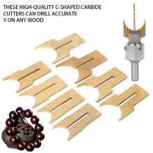 Premium Koraliki WiertłO Drewniane Koraliki Ekspres Carbide Blade Frez do Drewna NarzęDzie do Formowania Koraliki Router (16)