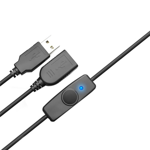 Data Sync USB 2.0 Extender Cord USB Extension Cable with  OFF  LED Indicator for PC Laptop USB Fan LED Lamp