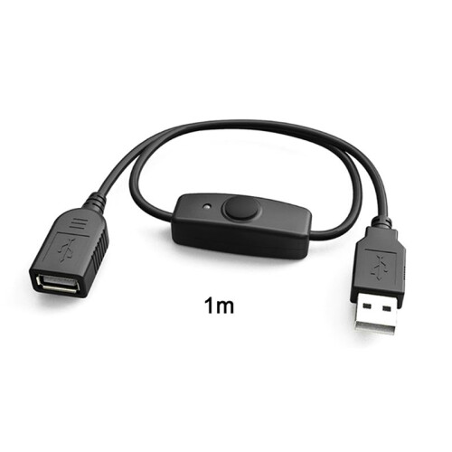 Data Sync USB 2.0 Extender Cord USB Extension Cable with  OFF  LED Indicator for PC Laptop USB Fan LED Lamp 2