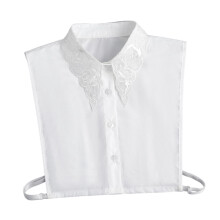 Women False Collar Skirt Embroidery Underneath Lace Sweater Vest Fake