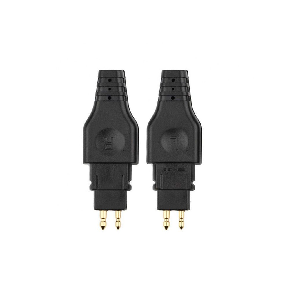2 Pcs Earphone Cable Pin Audio Headphone Jack Plug Connector For Hd650 Hd600 Hd580 Hd25 Black 6032770364475