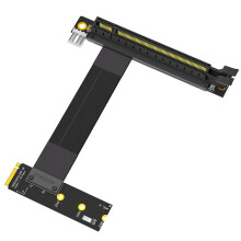 M.2 NGFF Key M to PCI-E 16x Card Riser Adapter Card, Nvme to PCI-Express 16X Extension Cable(Right Direction)