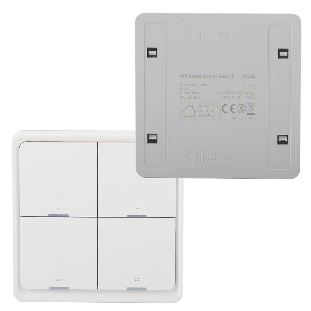 Wireless 4-Way Scene Switch With App Control For Zigbee Systems 4941379066623