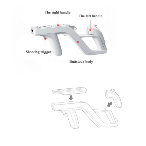 2PCS Zapper Game Holder per   Remote Controller Destro Sinistro  Zapper Accessori di Gioco 2
