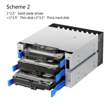 3,5 Tot 5,25 Harde-Schijfkooien met Drie Schijven 2 Chassisschijven in Het Chassis Harde-Schijfkast Uitbreiding van Computeropslag