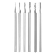 6Pcs Cylinder Shape Jewelry Burr - 3/32Inch Shank Cylindrical -Cut Burs Lapidary Setting Tools