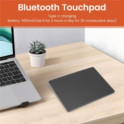 Touchpad Multi-Function Gestures Trackpad Rechargeable Wireless Touchpad for Laptop IOS , Black 1
