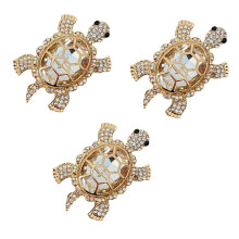 Full Diamond Turtle Brooch High-End Niche Design Rhinestone Brooch Pin European and American Brooch White