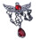Wing Shape Rhinestones Alloy Pendant Embellishment for-C 1