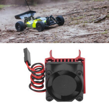 RC-Motor-Kühler mit Lüfter, Kühlkörper für 1/18 RC-Auto, Rot Aluminium