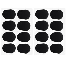 16pcs Alto/tenor Sax Clarinet Mouthpiece Patches Pads Cushions, 0.8mm Black, 16 Pack