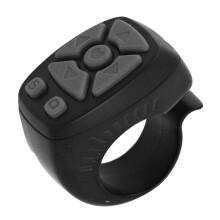 Touch-Bluetooth-Fernbedienung mit 7 Tasten für Videos, 30mAh Akku, Schwarz
