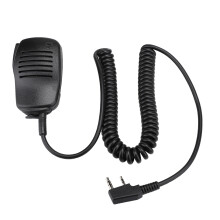 Microfono PTT con clip girevole a 360 gradi, compatibile con ricetrasmittenti, caratterizzato da una trasmissione audio nitida e un connettore