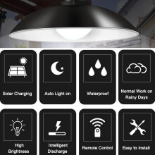 Wasserdichte Solar-Pendelleuchte mit LED-Chandelier Fernbedienung 2400mAh