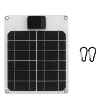 Lätt solpanel 5V monokristallin kisel USB-laddare Hållbar och väderbeständig högeffektiv strömförsörjning för camping, vandring och resor