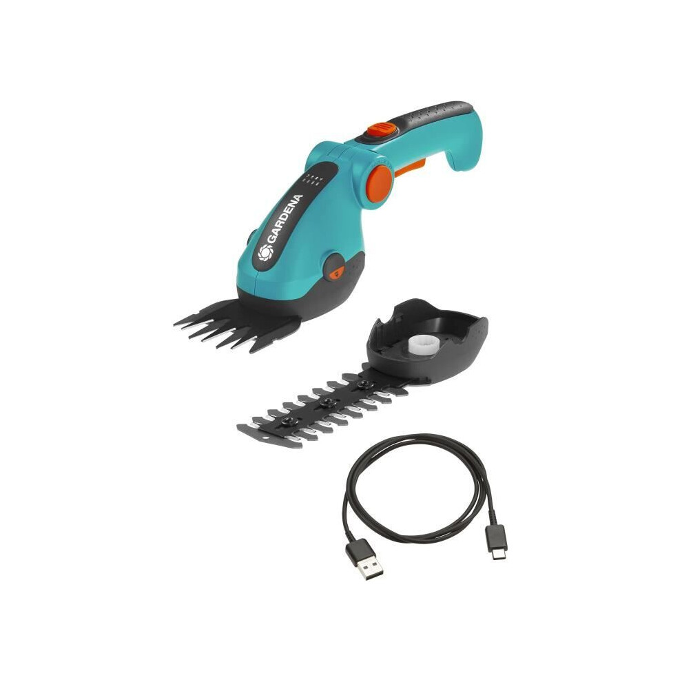 Gardena Kit Grass Shear Comfortcut Li + Brush Cutter Blade - 3.6 V/3.0 Ah - Blade Protection Usb-C Cable - 9888-20