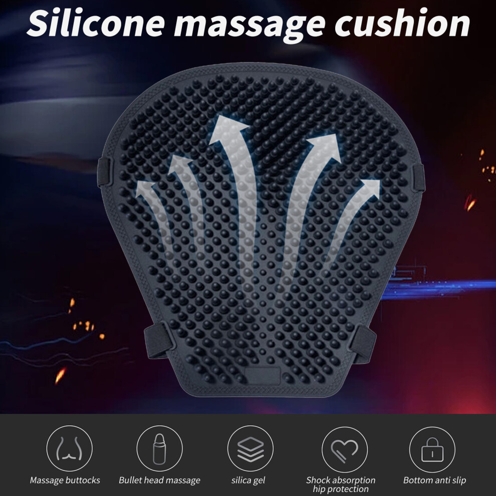 Ergonomic Silicone Motorcycle Seat Cushion With Ventilation 38X36cm 8781373415081