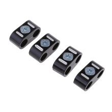 Black Dual Brake Throttle Cable Clamp Holder Organizer Separator Wire
