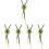 5Pièces Colliers Bolo Verts Agate Pour Look Vintage 6