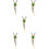 5Pièces Colliers Bolo Verts Agate Pour Look Vintage 9