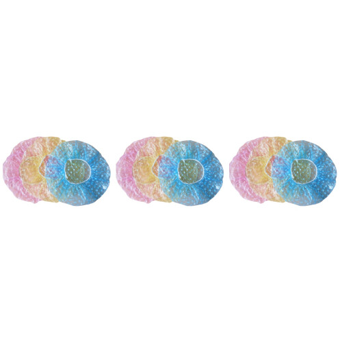 180Pièces Bonnets De Douche Jetables Colorés Imprimés Points 2